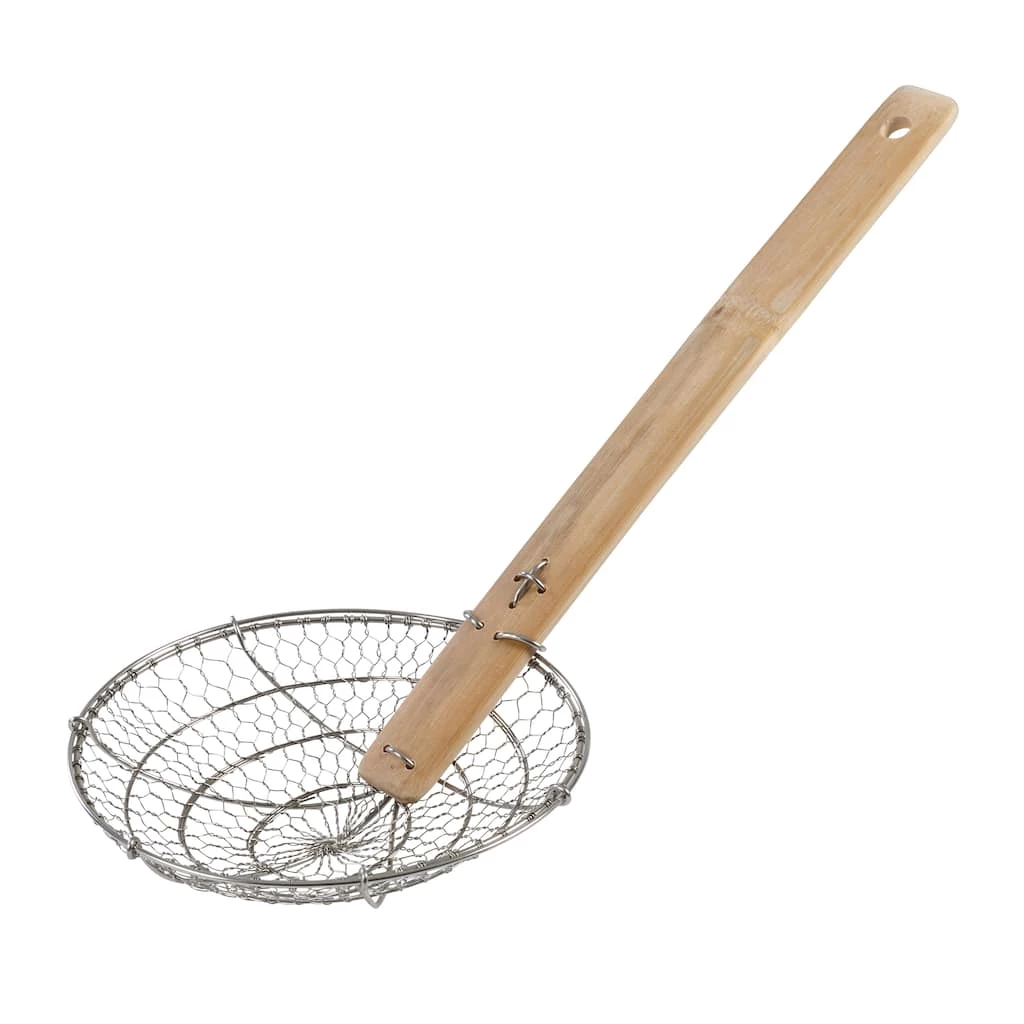 Brand new ⭐ Joyce Chen 7'' Stainless Steel Strainer with Bamboo Handle by Honey Can Do 🔥 3 Brand new ⭐ Joyce Chen 7'' Stainless Steel Strainer with Bamboo Handle by Honey Can Do 🔥