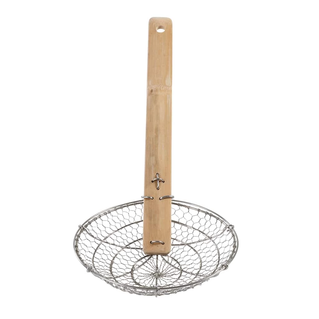 Brand new ⭐ Joyce Chen 7'' Stainless Steel Strainer with Bamboo Handle by Honey Can Do 🔥 5 Brand new ⭐ Joyce Chen 7'' Stainless Steel Strainer with Bamboo Handle by Honey Can Do 🔥 - Image 3