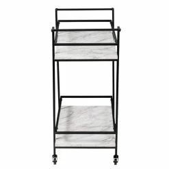 New π Honey Can Do 2-Tier Black & White Faux Marble Rolling Bar & Serving Cart π₯ 26 New π Honey Can Do 2-Tier Black & White Faux Marble Rolling Bar & Serving Cart π₯ -Honey Can Do Sales Store D654062S 11