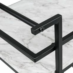 New π Honey Can Do 2-Tier Black & White Faux Marble Rolling Bar & Serving Cart π₯ 22 New π Honey Can Do 2-Tier Black & White Faux Marble Rolling Bar & Serving Cart π₯ -Honey Can Do Sales Store D654062S 7