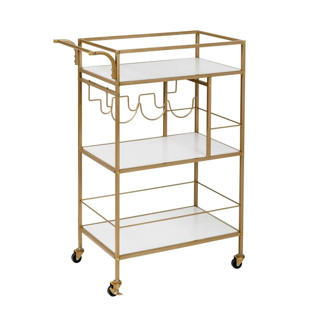 New βοΈ Honey Can Do 3-Tier Gold & White Rolling Bar & Serving Cart with Handles π€© 4 New βοΈ Honey Can Do 3-Tier Gold & White Rolling Bar & Serving Cart with Handles π€© - Image 2