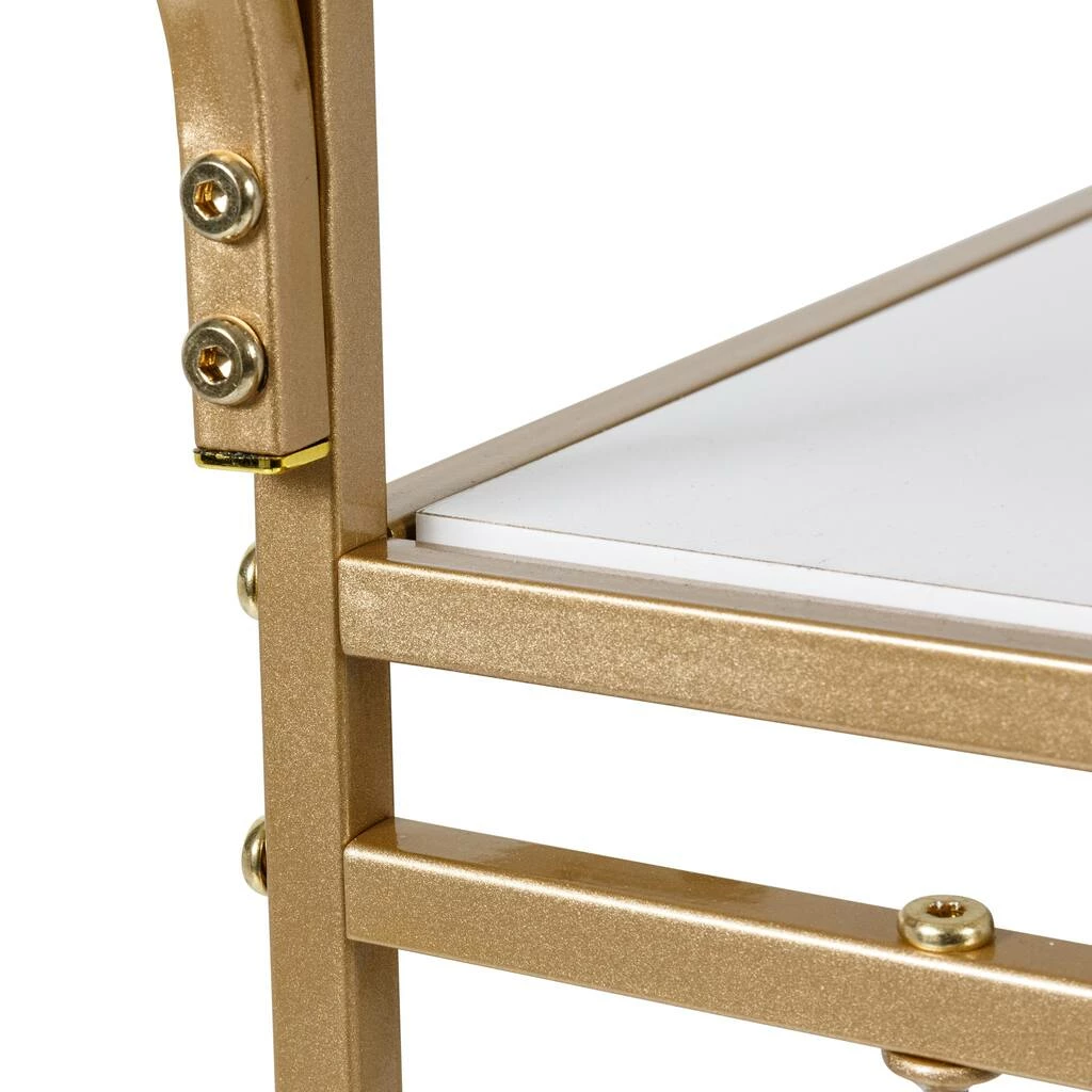 New βοΈ Honey Can Do 3-Tier Gold & White Rolling Bar & Serving Cart with Handles π€© 9 New βοΈ Honey Can Do 3-Tier Gold & White Rolling Bar & Serving Cart with Handles π€© - Image 7