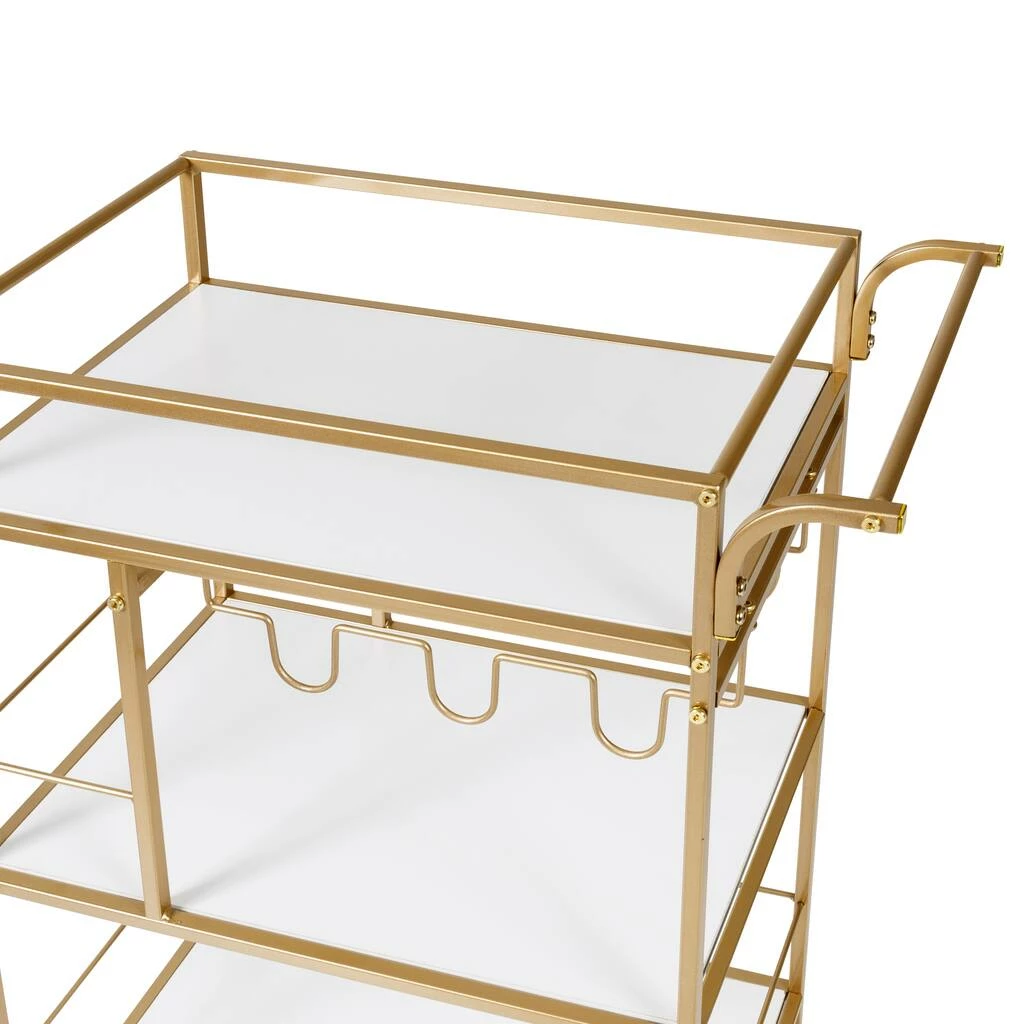 New βοΈ Honey Can Do 3-Tier Gold & White Rolling Bar & Serving Cart with Handles π€© 11 New βοΈ Honey Can Do 3-Tier Gold & White Rolling Bar & Serving Cart with Handles π€© - Image 9
