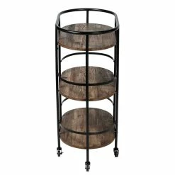 Buy π Honey Can Do 3-Tier Black & Rustic Brown Rolling Bar & Serving Cart π― 29 Buy π Honey Can Do 3-Tier Black & Rustic Brown Rolling Bar & Serving Cart π― -Honey Can Do Sales Store D654064S 11