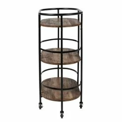 Buy π Honey Can Do 3-Tier Black & Rustic Brown Rolling Bar & Serving Cart π― 32 Buy π Honey Can Do 3-Tier Black & Rustic Brown Rolling Bar & Serving Cart π― -Honey Can Do Sales Store D654064S 14
