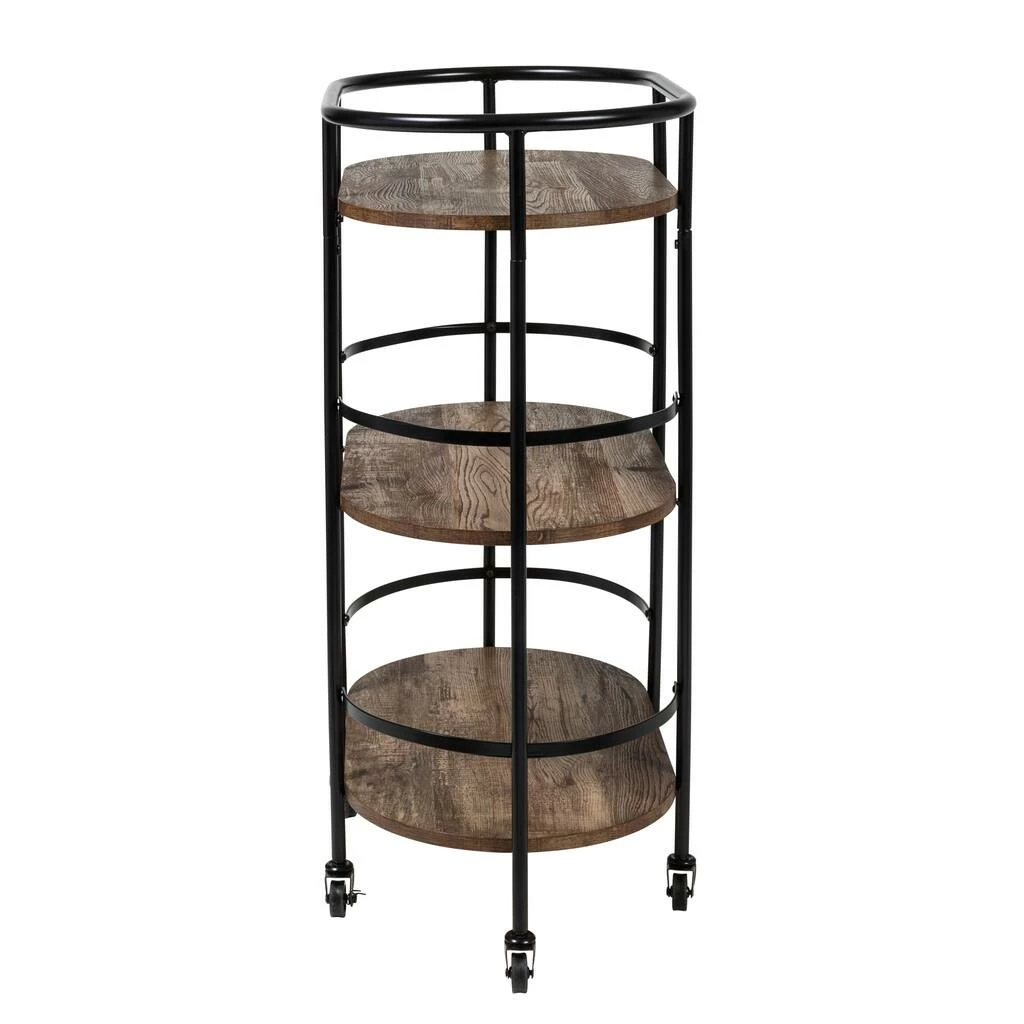 Buy π Honey Can Do 3-Tier Black & Rustic Brown Rolling Bar & Serving Cart π― 16 Buy π Honey Can Do 3-Tier Black & Rustic Brown Rolling Bar & Serving Cart π― - Image 14