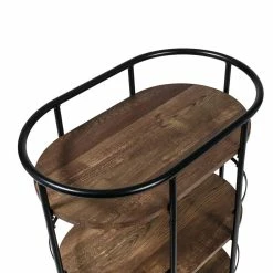 Buy π Honey Can Do 3-Tier Black & Rustic Brown Rolling Bar & Serving Cart π― 24 Buy π Honey Can Do 3-Tier Black & Rustic Brown Rolling Bar & Serving Cart π― -Honey Can Do Sales Store D654064S 6