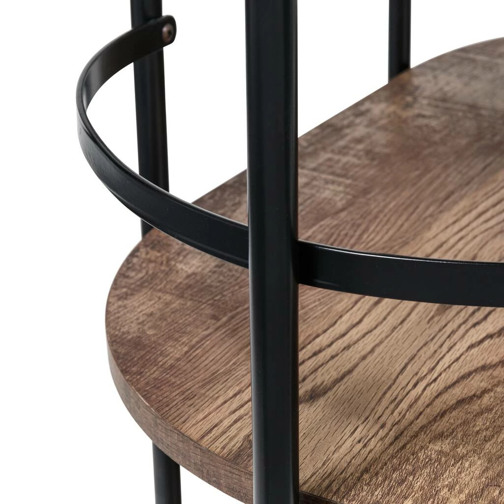 Buy π Honey Can Do 3-Tier Black & Rustic Brown Rolling Bar & Serving Cart π― 9 Buy π Honey Can Do 3-Tier Black & Rustic Brown Rolling Bar & Serving Cart π― - Image 7