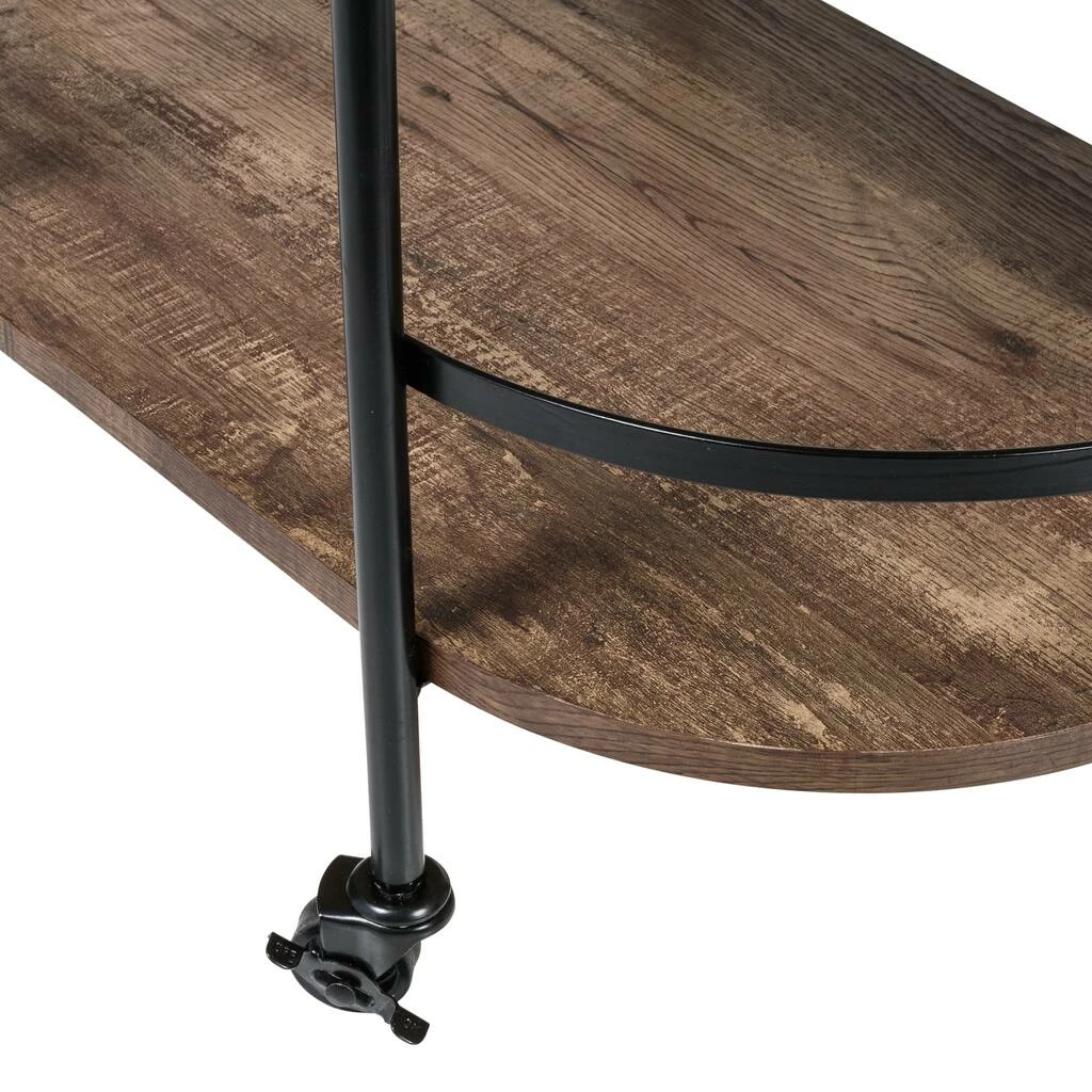Buy π Honey Can Do 3-Tier Black & Rustic Brown Rolling Bar & Serving Cart π― 10 Buy π Honey Can Do 3-Tier Black & Rustic Brown Rolling Bar & Serving Cart π― - Image 8