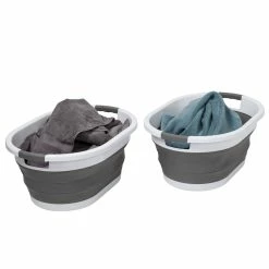 Hot Sale 💯 Honey Can Do 24" Collapsible Rubber Laundry Basket Set 😍