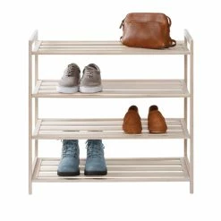 Discount π₯° Honey Can Do White Wash 4-Tier Bamboo π Shoe Rack π― 14 Discount π₯° Honey Can Do White Wash 4-Tier Bamboo π Shoe Rack π― -Honey Can Do Sales Store D654300S 2