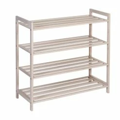 Discount π₯° Honey Can Do White Wash 4-Tier Bamboo π Shoe Rack π― 13 Discount π₯° Honey Can Do White Wash 4-Tier Bamboo π Shoe Rack π― -Honey Can Do Sales Store D654300S 3