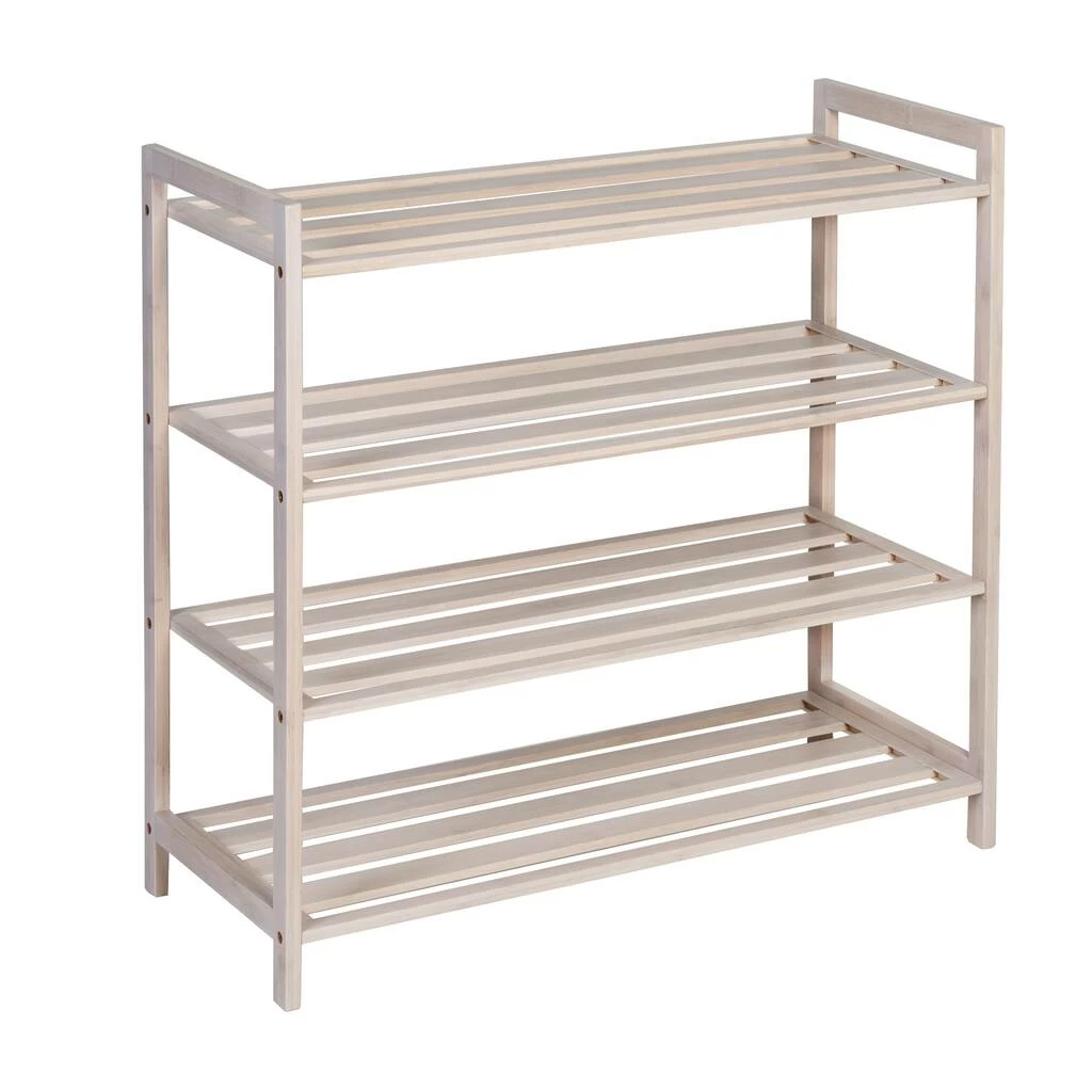 Discount π₯° Honey Can Do White Wash 4-Tier Bamboo π Shoe Rack π― 5 Discount π₯° Honey Can Do White Wash 4-Tier Bamboo π Shoe Rack π― - Image 3