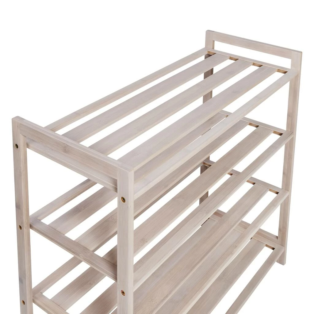 Discount π₯° Honey Can Do White Wash 4-Tier Bamboo π Shoe Rack π― 8 Discount π₯° Honey Can Do White Wash 4-Tier Bamboo π Shoe Rack π― - Image 6