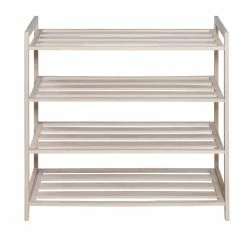 Discount π₯° Honey Can Do White Wash 4-Tier Bamboo π Shoe Rack π― 18 Discount π₯° Honey Can Do White Wash 4-Tier Bamboo π Shoe Rack π― -Honey Can Do Sales Store D654300S 8