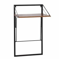 Flash Sale 🌟 Honey Can Do Black & Walnut Collapsible Wall-Mounted Hamper with Bag and Shelf ⌛ -Honey Can Do Sales Store D654301S 10