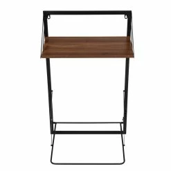Flash Sale 🌟 Honey Can Do Black & Walnut Collapsible Wall-Mounted Hamper with Bag and Shelf ⌛ -Honey Can Do Sales Store D654301S 12