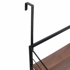 Flash Sale 🌟 Honey Can Do Black & Walnut Collapsible Wall-Mounted Hamper with Bag and Shelf ⌛ -Honey Can Do Sales Store D654301S 13