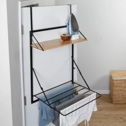 Promo ⭐ Honey Can Do Black & Maple Wall Mounted Drying Rack with Shelf 🤩 16 Promo ⭐ Honey Can Do Black & Maple Wall Mounted Drying Rack with Shelf 🤩 -Honey Can Do Sales Store D654304S 4