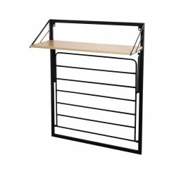 Promo ⭐ Honey Can Do Black & Maple Wall Mounted Drying Rack with Shelf 🤩 20 Promo ⭐ Honey Can Do Black & Maple Wall Mounted Drying Rack with Shelf 🤩 -Honey Can Do Sales Store D654304S 8