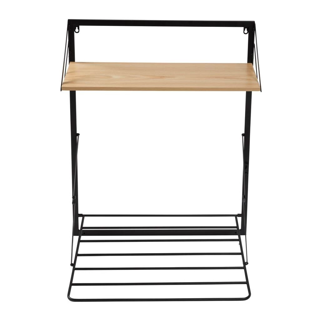 Promo ⭐ Honey Can Do Black & Maple Wall Mounted Drying Rack with Shelf 🤩 11 Promo ⭐ Honey Can Do Black & Maple Wall Mounted Drying Rack with Shelf 🤩 - Image 9