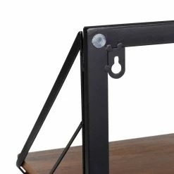 Deals 👏 Honey Can Do Walnut Large Modern Farmhouse Floating Shelf with Metal Bracket 😀 -Honey Can Do Sales Store D654305S 6