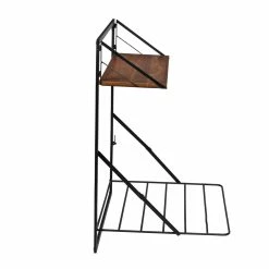 Cheap 🌟 Honey Can Do 31" Black & Walnut Collapsible Wall-Mounted Clothes Drying Rack with Shelf 🛒 -Honey Can Do Sales Store D654314S 11