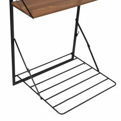 Cheap 🌟 Honey Can Do 31" Black & Walnut Collapsible Wall-Mounted Clothes Drying Rack with Shelf 🛒 -Honey Can Do Sales Store D654314S 5