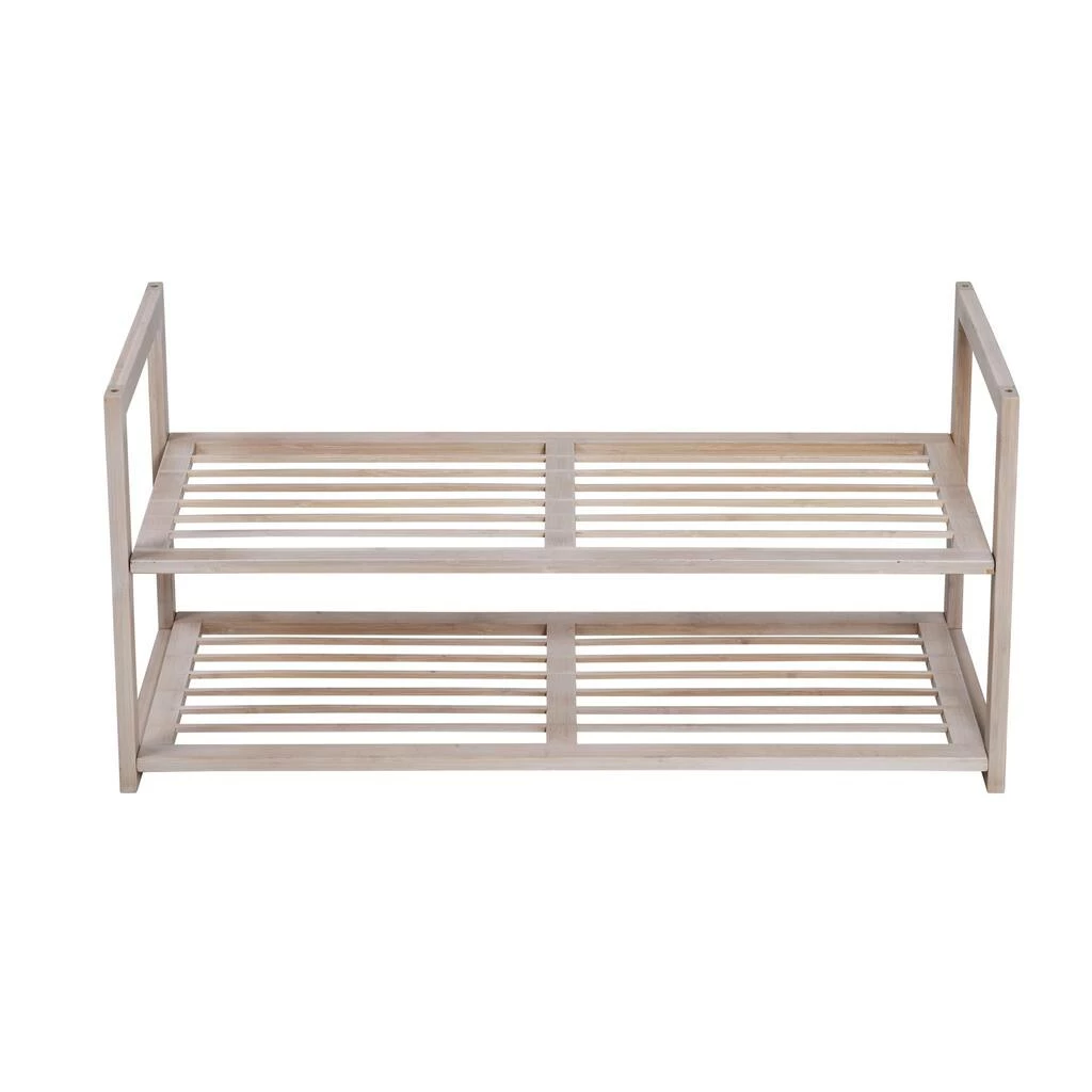 Deals π Honey Can Do White Wash 2-Tier Stackable Bamboo π Shoe Rack β 11 Deals π Honey Can Do White Wash 2-Tier Stackable Bamboo π Shoe Rack β - Image 9
