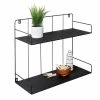 Best Pirce 🎁 Honey Can Do 2-Tier Large Black Laundry Wall Shelf 🤩