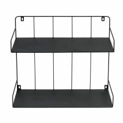 Best Pirce 🎁 Honey Can Do 2-Tier Large Black Laundry Wall Shelf 🤩 -Honey Can Do Sales Store D665778S 7