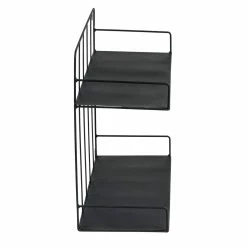 Best Pirce 🎁 Honey Can Do 2-Tier Large Black Laundry Wall Shelf 🤩 -Honey Can Do Sales Store D665778S 8