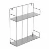 Hot Sale 🛒 Honey Can Do Gray 2-Tier Metal Wall Shelf 🔥 -Honey Can Do Sales Store D665781S 1