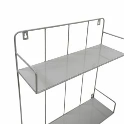 Hot Sale 🛒 Honey Can Do Gray 2-Tier Metal Wall Shelf 🔥 -Honey Can Do Sales Store D665781S 5