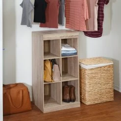 Promo 😉 Honey Can Do Brown Stackable 6 Cube Shelf Organizer with Anti-Tip Hardware 🥰 -Honey Can Do Sales Store D665783S 3