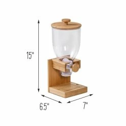 Best Sale ✨ Natural Bamboo Cereal Dispenser by Honey Can Do ✔️ 34 Best Sale ✨ Natural Bamboo Cereal Dispenser by Honey Can Do ✔️ -Honey Can Do Sales Store D665784S 15