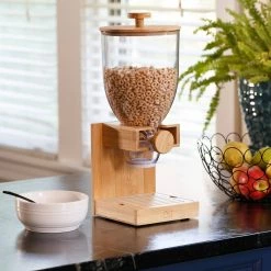 Best Sale ✨ Natural Bamboo Cereal Dispenser by Honey Can Do ✔️ 22 Best Sale ✨ Natural Bamboo Cereal Dispenser by Honey Can Do ✔️ -Honey Can Do Sales Store D665784S 3