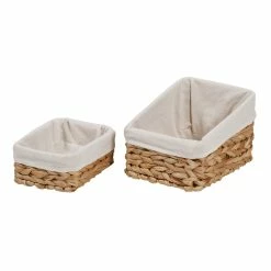 New 🔔 7-Piece Water Hyacinth Woven Bathroom Storage Basket Set by Honey Can Do ❤️ -Honey Can Do Sales Store D665790S 11
