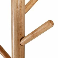 Best Sale 🌟 Honey Can Do Black & Natural Wood Modern Freestanding 🧥 Coat Tree Stand 🌟 -Honey Can Do Sales Store D665791S 4