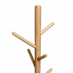 Best Sale 🌟 Honey Can Do Black & Natural Wood Modern Freestanding 🧥 Coat Tree Stand 🌟 -Honey Can Do Sales Store D665791S 6