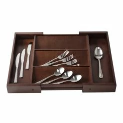 Cheap 😉 17'' Walnut Expandable Kitchen Drawer Organizer Tray by Honey Can Do 🎁