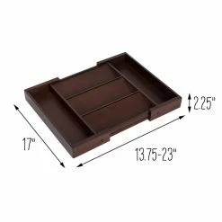 Cheap 😉 17'' Walnut Expandable Kitchen Drawer Organizer Tray by Honey Can Do 🎁 -Honey Can Do Sales Store D665792S 9
