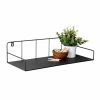 Best Sale 🎉 Honey Can Do Black Curved Metal Floating Shelf 👍 -Honey Can Do Sales Store D665794S 1