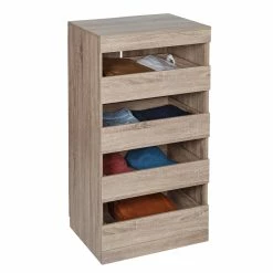 Best deal 😉 Honey Can Do Brown Tall & Narrow Stackable Storage Drawers with Wood Finish 🌟