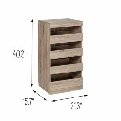 Best deal 😉 Honey Can Do Brown Tall & Narrow Stackable Storage Drawers with Wood Finish 🌟 -Honey Can Do Sales Store D665795S 9